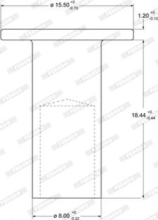 Ferodo 93252 - Заклепка, накладки барабанного тормоза parts5.com