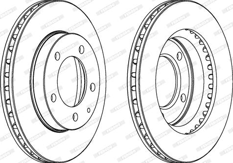 Ferodo DDF496 - Тормозной диск parts5.com