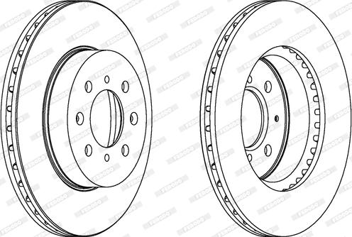 Ferodo DDF492 - Тормозной диск parts5.com