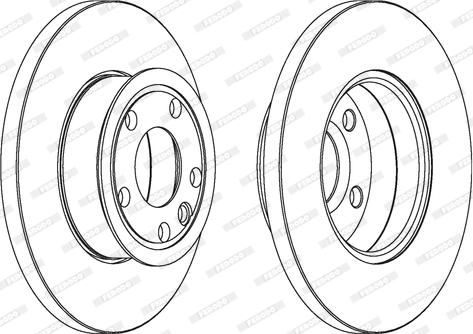 Ferodo DDF562 - Тормозной диск parts5.com