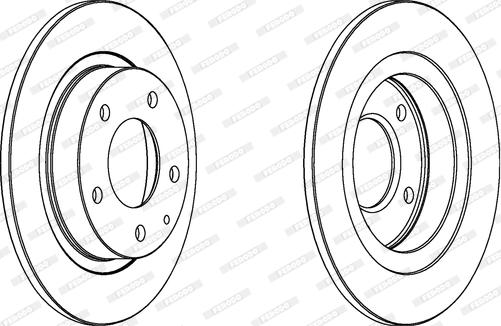 Ferodo DDF524C - Тормозной диск parts5.com