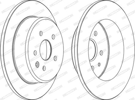 Ferodo DDF1499C - Тормозной диск parts5.com