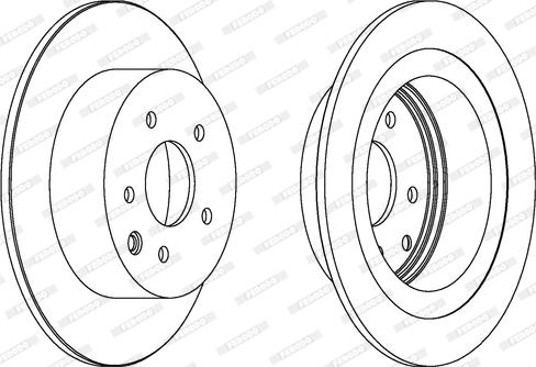 Ferodo DDF1590C - Тормозной диск parts5.com