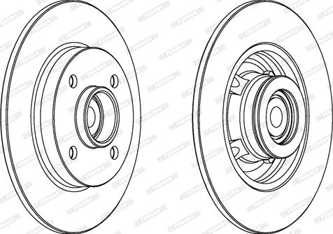 Ferodo DDF156-1 - Тормозной диск parts5.com