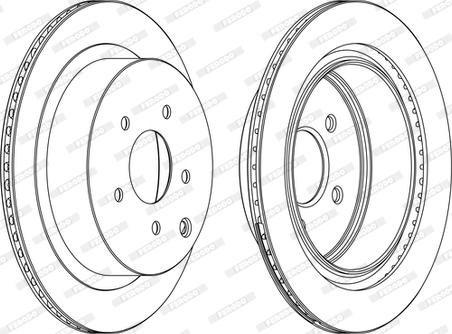 Ferodo DDF1506C - Тормозной диск parts5.com