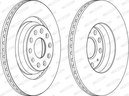 Ferodo DDF1503C - Тормозной диск parts5.com