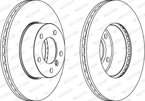 Ferodo DDF1536 - Тормозной диск parts5.com