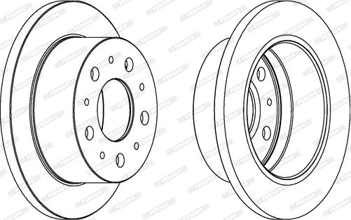 Ferodo DDF1574 - Тормозной диск parts5.com