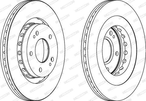 Ferodo DDF1642 - Тормозной диск parts5.com