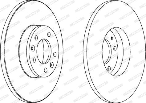 Ferodo DDF1602C - Тормозной диск parts5.com