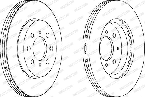 Ferodo DDF1610C - Тормозной диск parts5.com