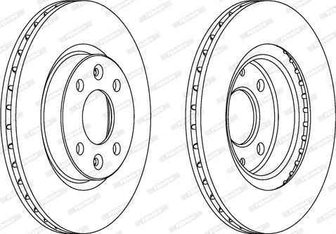 Ferodo DDF1096 - Тормозной диск parts5.com