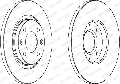 Ferodo DDF1000 - Тормозной диск parts5.com