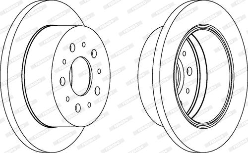 Ferodo DDF1144C - Тормозной диск parts5.com