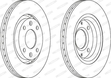 Ferodo DDF1140C - Тормозной диск parts5.com