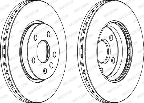 Ferodo DDF1869C - Тормозной диск parts5.com