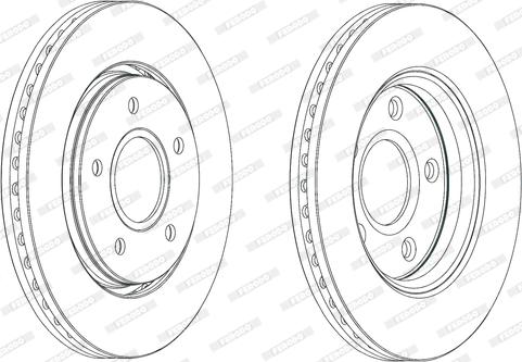 Ferodo DDF1807C - Тормозной диск parts5.com