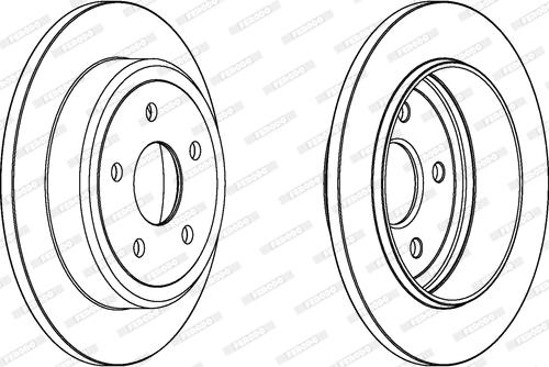 Ferodo DDF1813C - Тормозной диск parts5.com