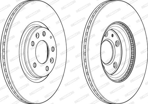 Ferodo DDF1880C - Тормозной диск parts5.com