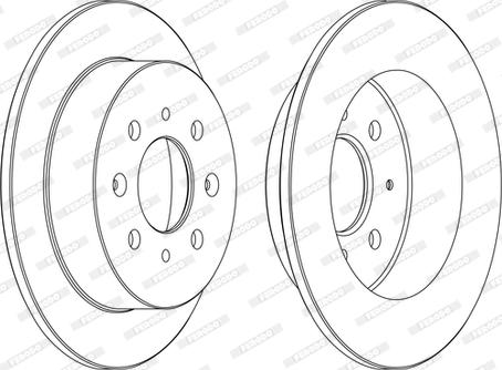 Ferodo DDF1358C - Тормозной диск parts5.com