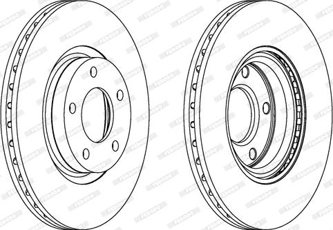 Ferodo DDF1312C - Тормозной диск parts5.com