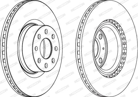 Ferodo DDF1298C - Тормозной диск parts5.com