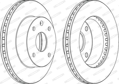 Ferodo DDF1257C - Тормозной диск parts5.com