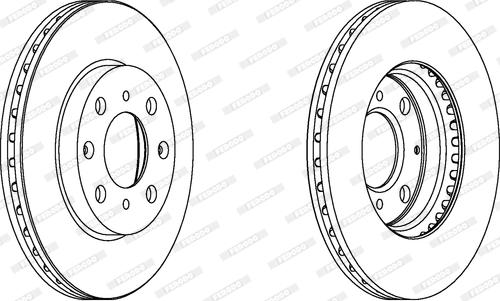 Ferodo DDF1231C - Тормозной диск parts5.com