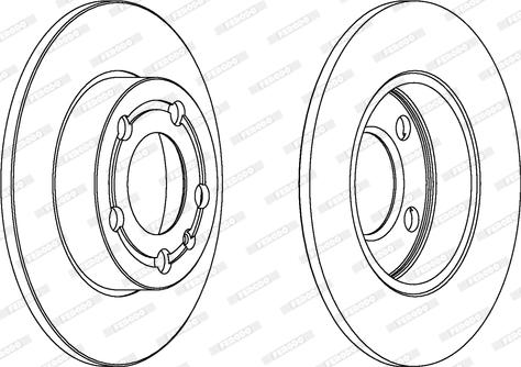 Ferodo DDF1233C - Тормозной диск parts5.com