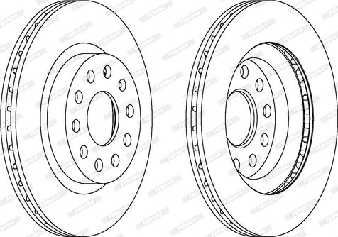 Ferodo DDF1223C - Тормозной диск parts5.com