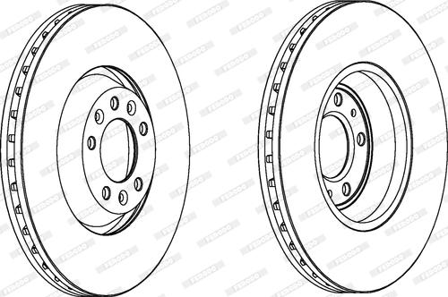 Ferodo DDF1274 - Тормозной диск parts5.com