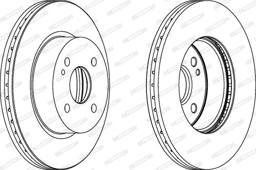 Ferodo DDF1738 - Тормозной диск parts5.com