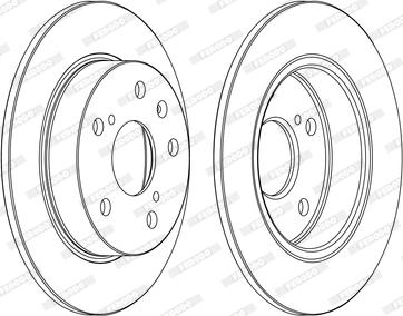 Ferodo DDF2493C - Тормозной диск parts5.com