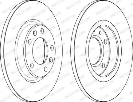 Ferodo DDF2569C - Тормозной диск parts5.com