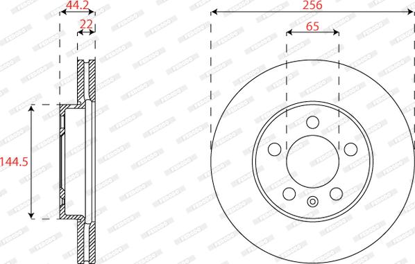 Ferodo DDF2663C - Тормозной диск parts5.com