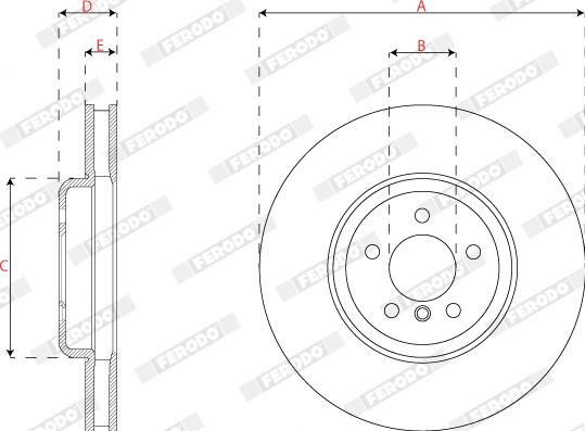 Ferodo DDF2042LC-1 - Тормозной диск parts5.com