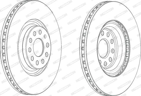 Ferodo DDF2000C - Тормозной диск parts5.com