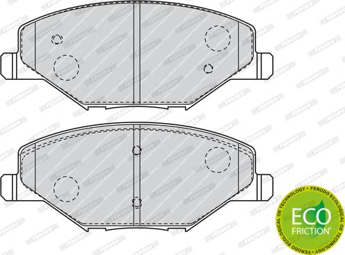 Ferodo FDB4590 - Тормозные колодки, дисковые, комплект parts5.com