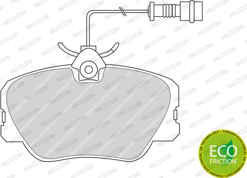 Ferodo FDB415 - Тормозные колодки, дисковые, комплект parts5.com