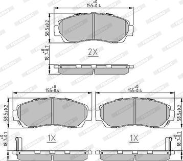 Ferodo FDB4161 - Тормозные колодки, дисковые, комплект parts5.com