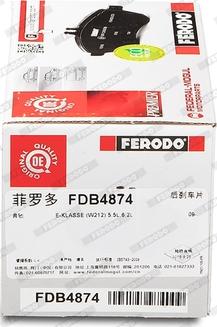 Ferodo FDB4874 - Тормозные колодки, дисковые, комплект parts5.com