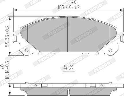 Ferodo FDB4354 - Тормозные колодки, дисковые, комплект parts5.com