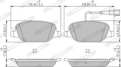 Ferodo FDB4337 - Тормозные колодки, дисковые, комплект parts5.com