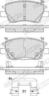 Ferodo FDB5398 - Тормозные колодки, дисковые, комплект parts5.com