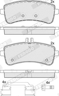 Ferodo FDB5364 - Тормозные колодки, дисковые, комплект parts5.com