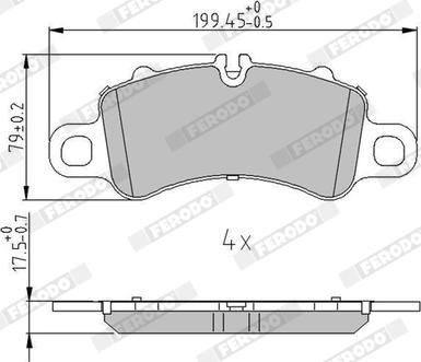 Ferodo FDB5280 - Тормозные колодки, дисковые, комплект parts5.com