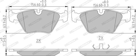 Ferodo FDB577 - Тормозные колодки, дисковые, комплект parts5.com