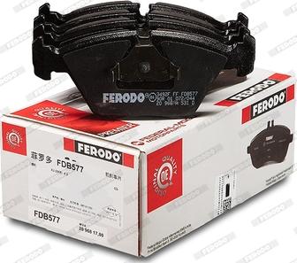 Ferodo FDB577 - Тормозные колодки, дисковые, комплект parts5.com