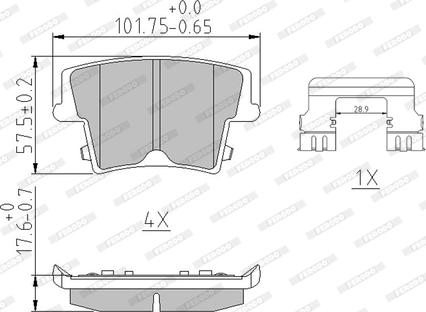 Ferodo FDB1953 - Тормозные колодки, дисковые, комплект parts5.com