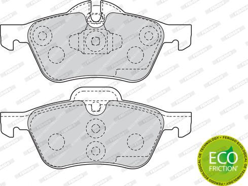 Ferodo FDB1499 - Тормозные колодки, дисковые, комплект parts5.com